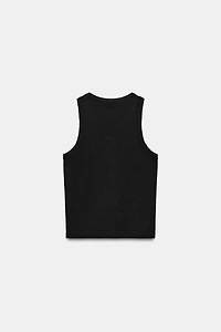 RIB SLEEVELESS TOP