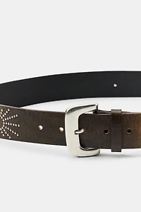 CEINTURE EN CUIR 100% CLOUS