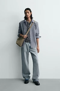 RELAXED FIT STRIPED JACQUARD SHIRT