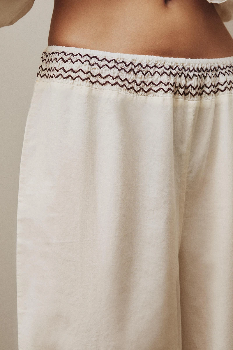 GATHERED CHRISTMAS PANTS