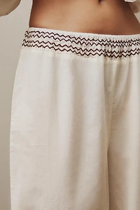 GATHERED CHRISTMAS PANTS