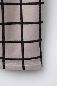 PLAID PLUSH BAGGY PANTS