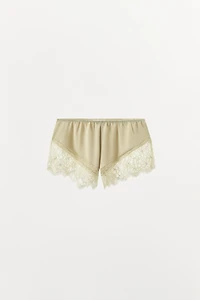 LIMITED EDITION SATIN EFFECT LACE SHORTS