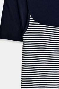 T-SHIRT EFFET TRIPLE RAYURES