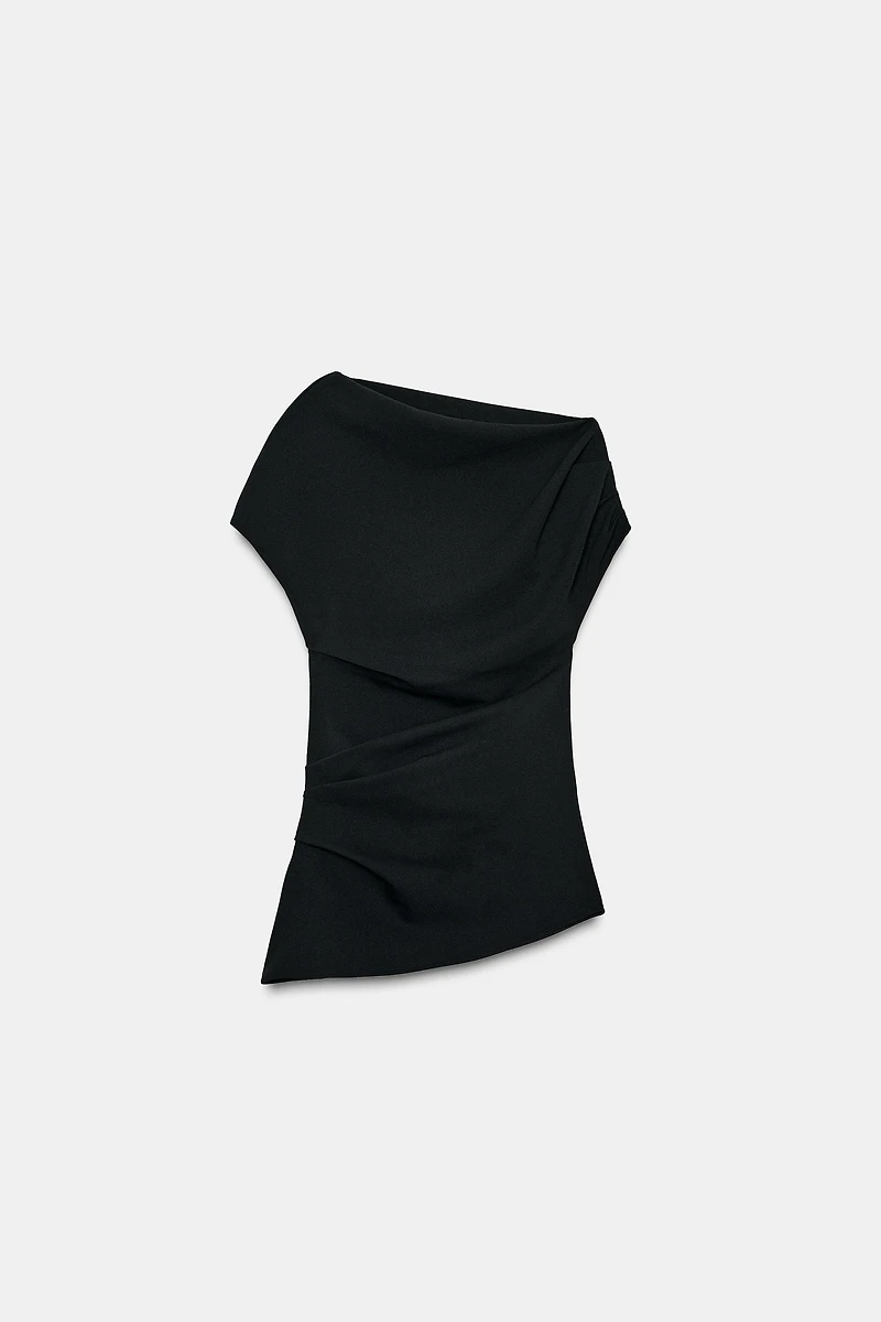 ASYMMETRIC PLEATED TOP