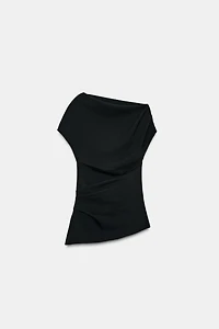 ASYMMETRIC PLEATED TOP