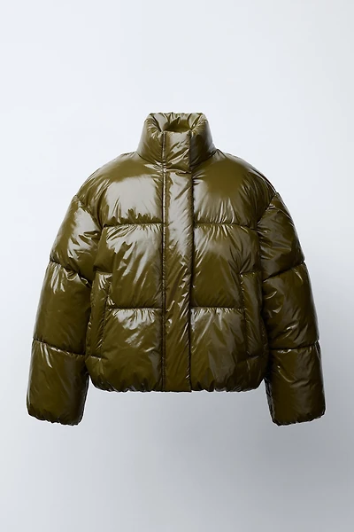 SHINY FINISH PUFFER JACKET