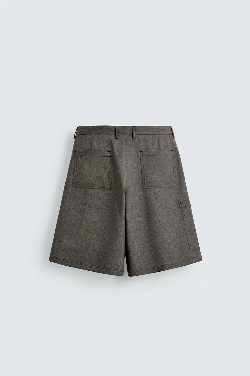 RELAXED WIDE FIT CARGO SHORTS