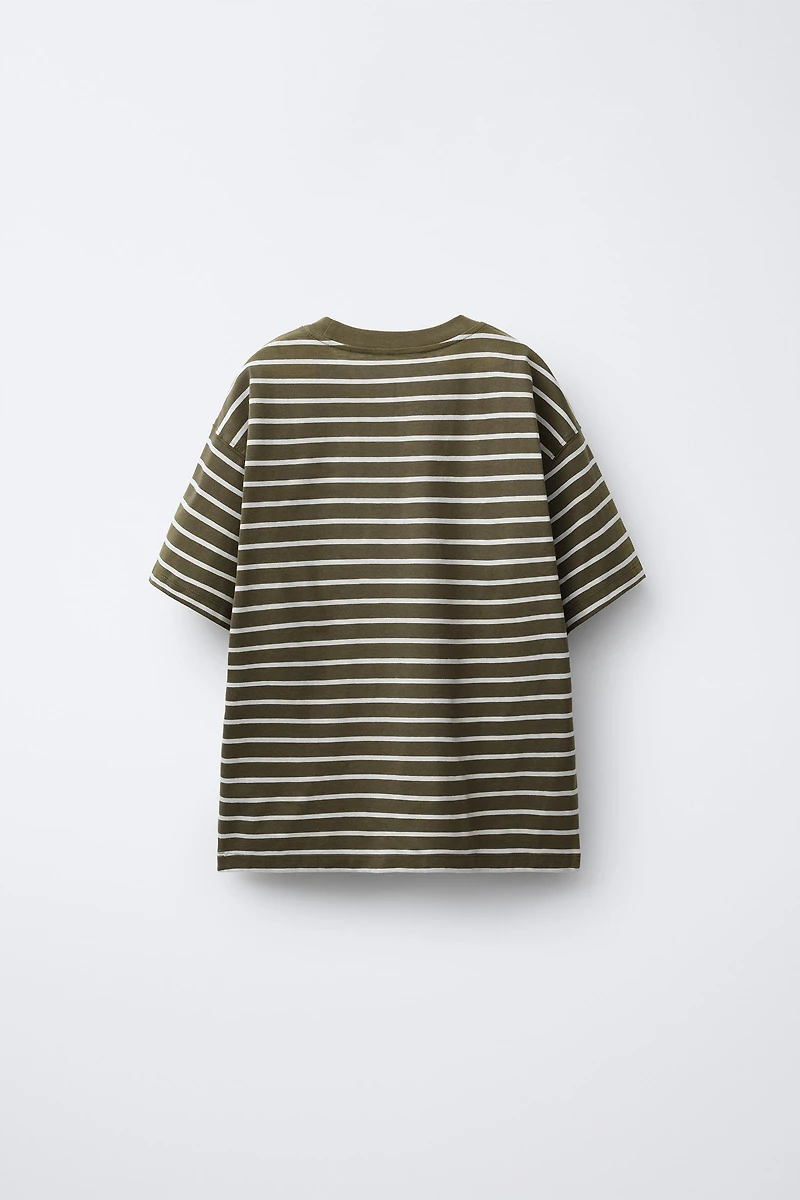 LOT TROIS T-SHIRTS RAYURES ET UNIS