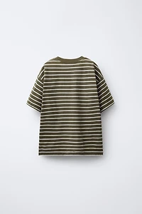 LOT TROIS T-SHIRTS RAYURES ET UNIS