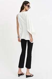 ASYMMETRIC PEARL TUNIC BLOUSE