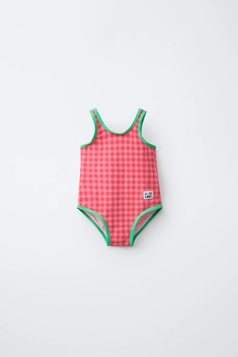 2-6 YEARS / CASA LAWA X ZARA KIDS PLAID SWIMSUIT