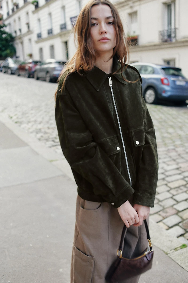 100% SUEDE LEATHER JACKET