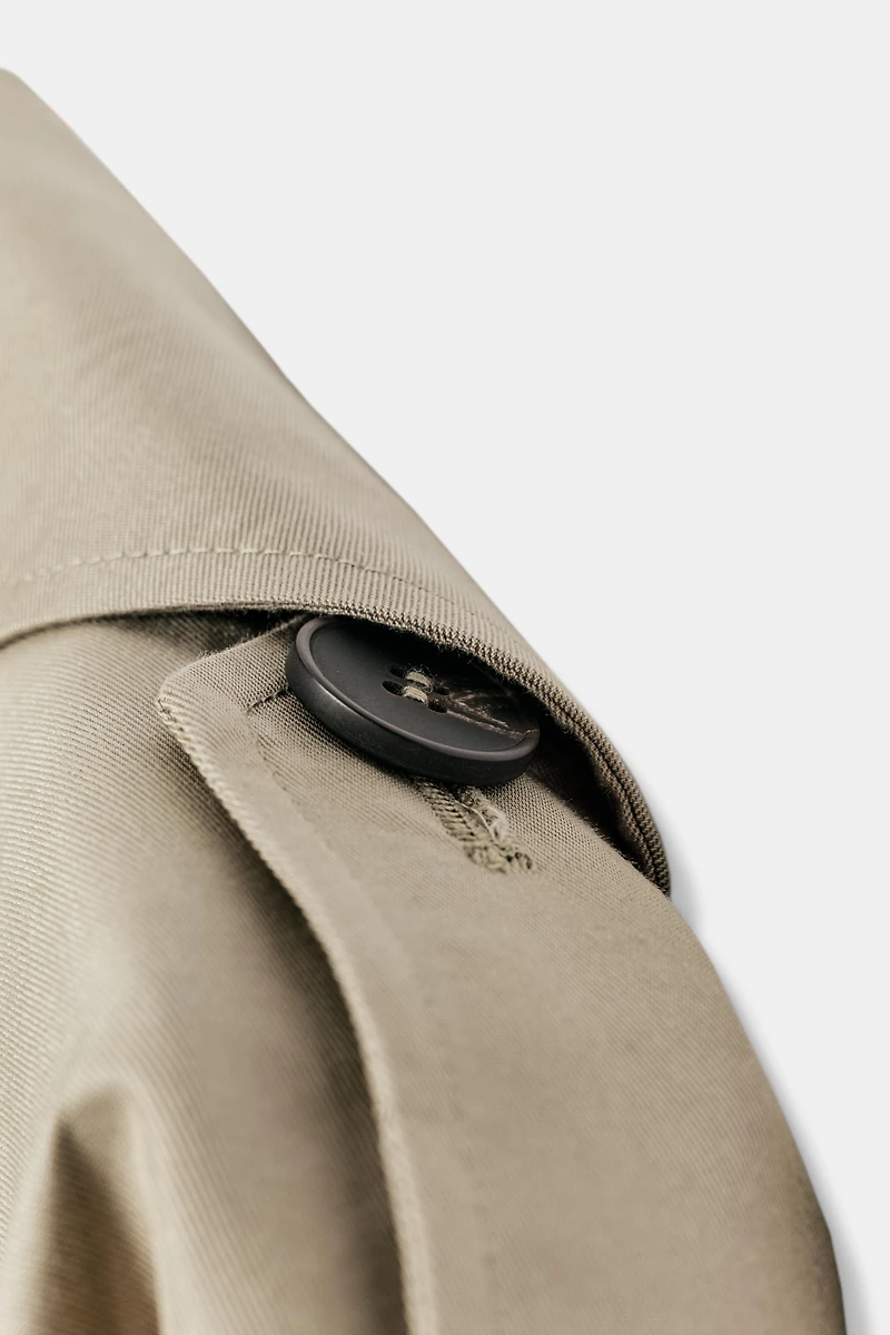 SHORT DOUBLE-BREASTED TRENCH JACKET