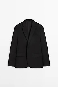 100% cool wool suit blazer