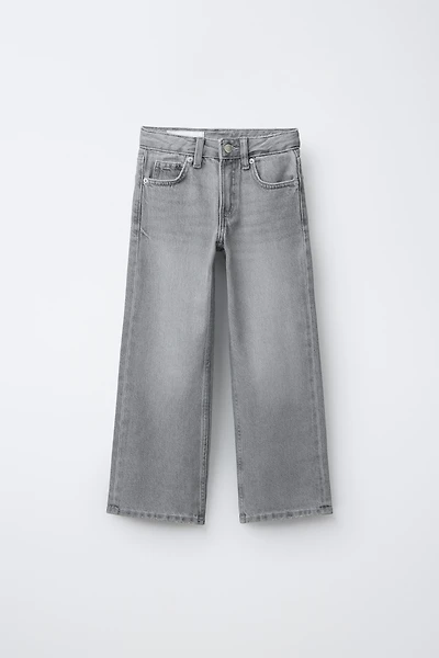 JEANS WIDE LEG PIÈCES ÉTOILES ANIMAL PRINT