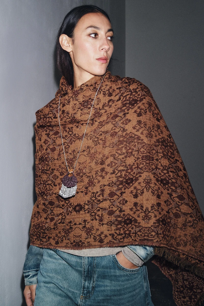 WOOL JACQUARD SCARF