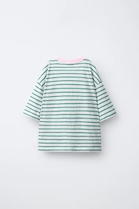 EMBROIDERED STRIPED T-SHIRT WITH PENN