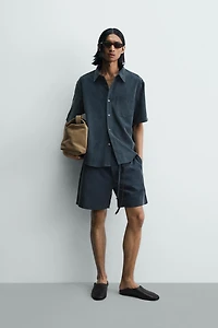 BERMUDA RELAXED FIT EFFET DÉLAVÉ