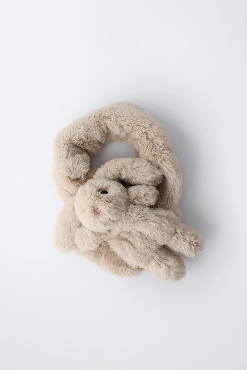 FAUX FUR BUNNY SCARF