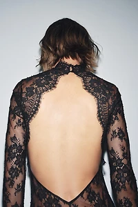 OPEN BACK LACE DRESS