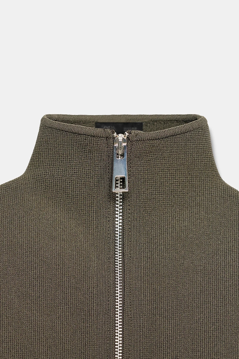 KNIT ZIP-UP JACKET