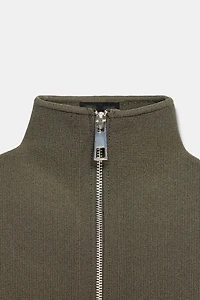 KNIT ZIP-UP JACKET