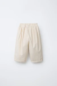CANVAS BALLOON PANTS WITH LABEL
