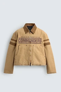 WASHED EMBROIDERED PATCH NFL WASHINGTON COMMANDERS JACKET