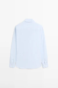 Chemise regular fit à rayures 100 % coton