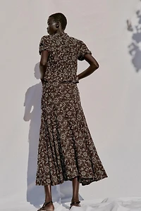 EMBROIDERED MIDI SKIRT