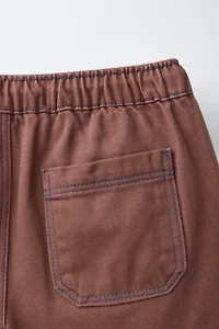 CONTRAST STITCHING SHORTS