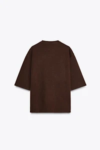 WASHED EFFECT INTERLOCK T-SHIRT