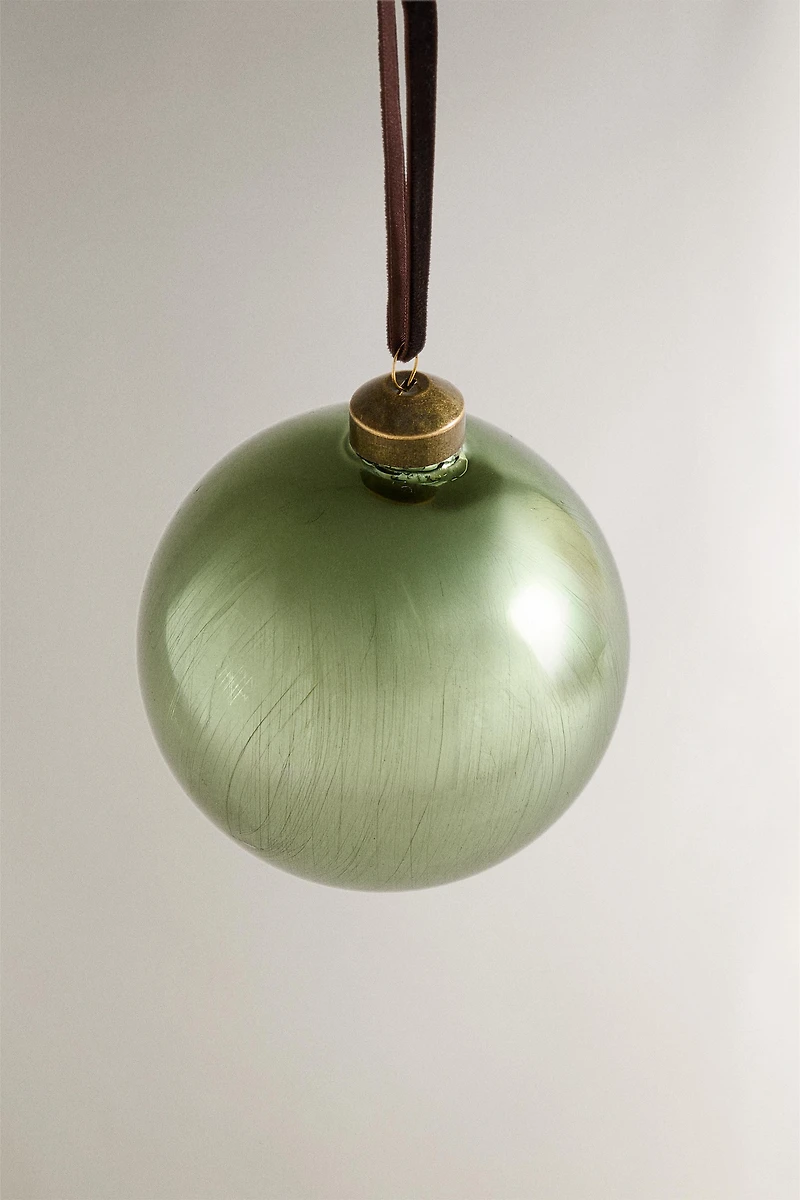 GREEN BALL CHRISTMAS TREE ORNAMENT