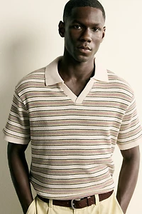 STRIPED REGULAR FIT POLO