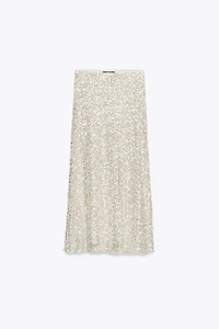 JUPE MI-LONGUE SEQUINS