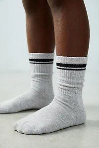 THREE-PACK OF SPORTY STRIPED HIGH SOCKS