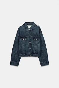 TRF DENIM JACKET WITH TABS
