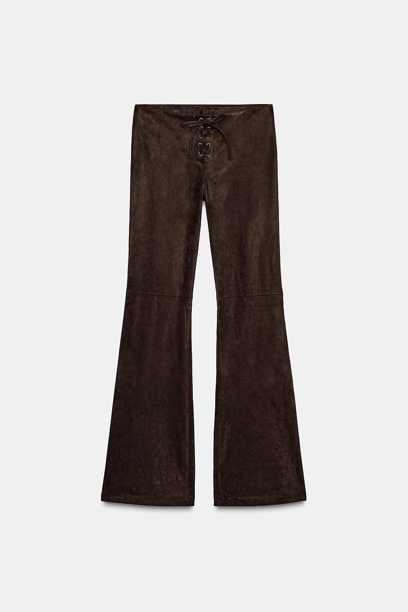PANTALON FLARE AVEC NŒUD