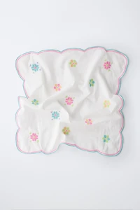 CROSS-STITCH FLORAL BANDANA