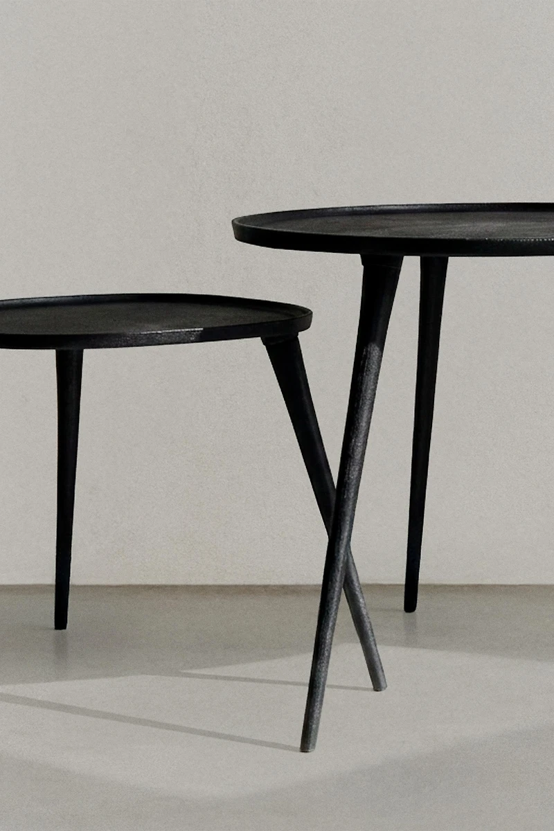 METALLIC SIDE TABLE
