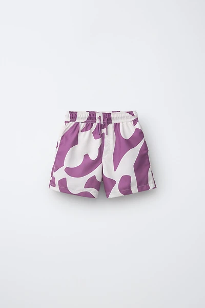 6-14 YEARS/ GEOMETRIC PRINT SWIM SHORTS