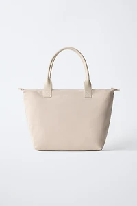 NYLON TOTE BAG WITH PUPPY CHARM