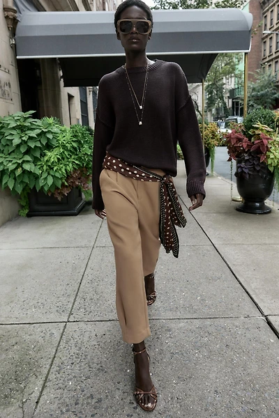PANTALON CAROTTE PLIS