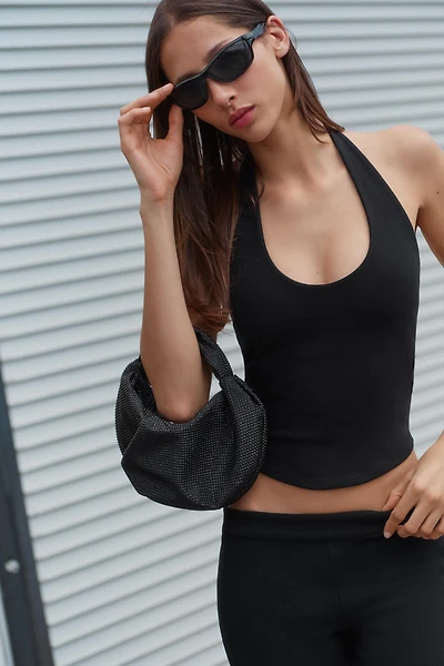 SHINY APPLIQUE HANDBAG