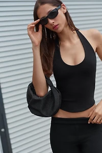 SHINY APPLIQUE HANDBAG