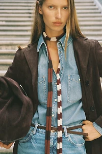FAUX SUEDE TAILCOAT