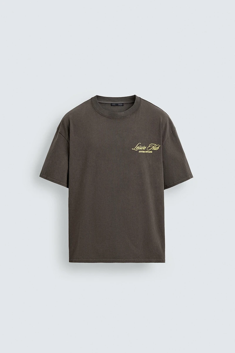 T-SHIRT RELAXED FIT IMPRIMÉS DÉLAVÉS