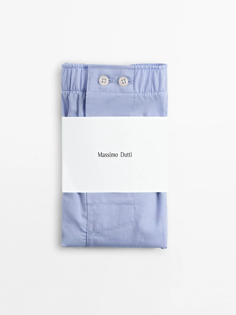 Plain poplin boxers