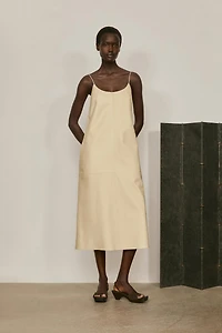 Robe midi en cuir nappa - LIMITED EDITION